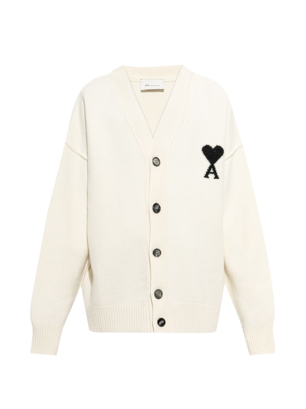 AMI UKC367 018151 cardigan bianco