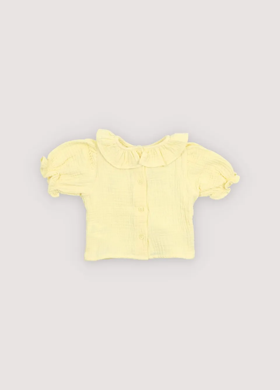 The New Society Campanilla camicetta neonata gialla 6 mesi cotone