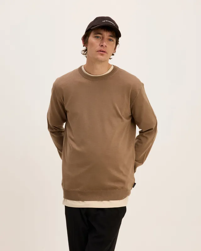 Goodpeople Essential Merino maglione cognac lana
