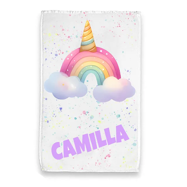 Mr. Gadgets Arcobaleno Unicorno asciugamano spugna personalizzato