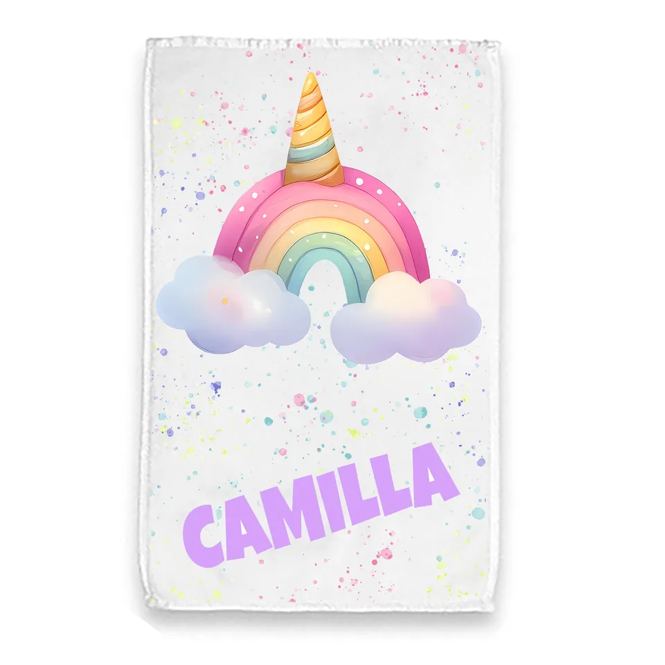 Mr. Gadgets Arcobaleno Unicorno asciugamano spugna personalizzato