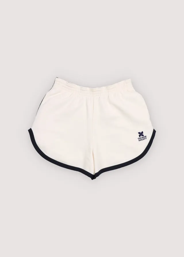 The New Society TNS Logo shorts teen ecru cotone