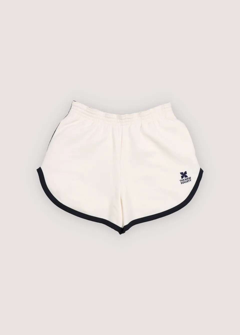 The New Society TNS Logo shorts teen ecru cotone