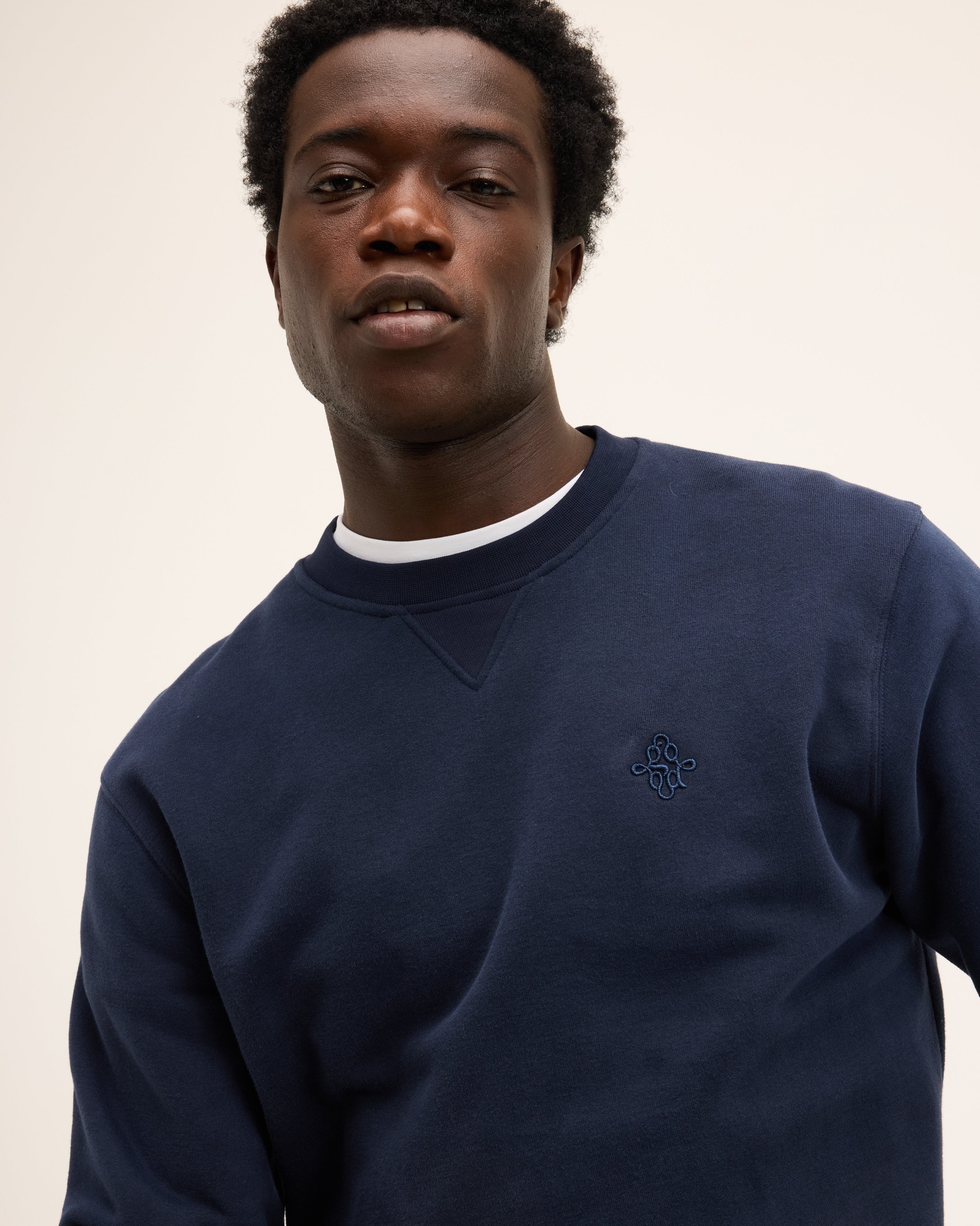 Goodpeople Lommy Signature felpa blu navy cotone