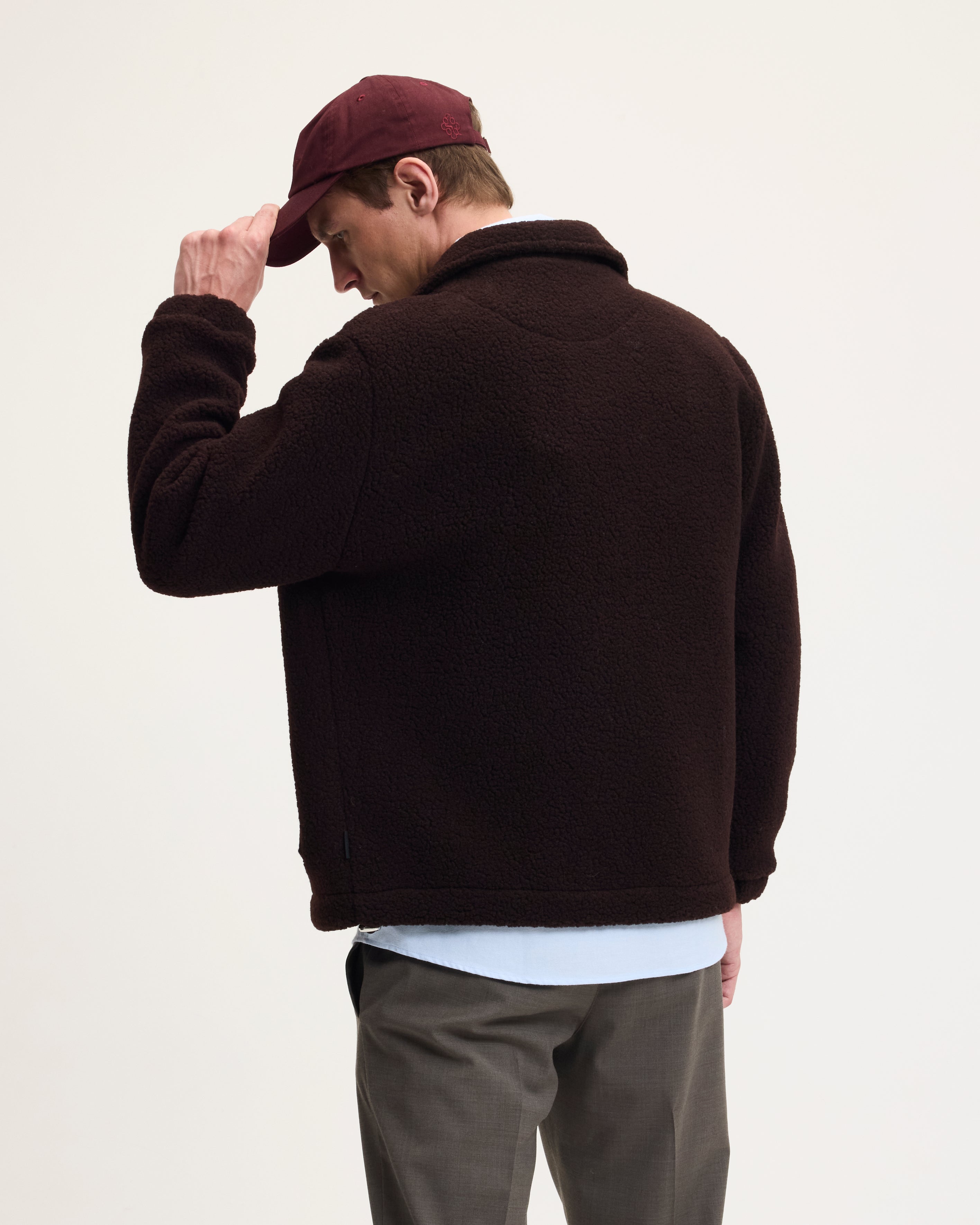 GOODPEOPLE Jteddy bomber misto lana Chocolate Brown
