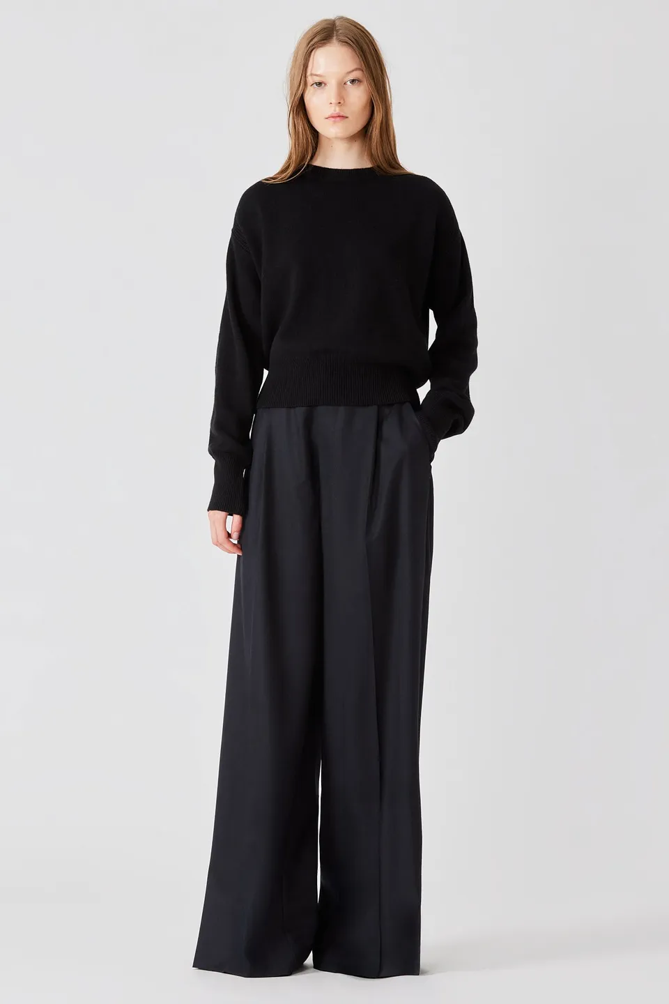 Sa Su Phi Lea maglione cashmere scollo rotondo nero