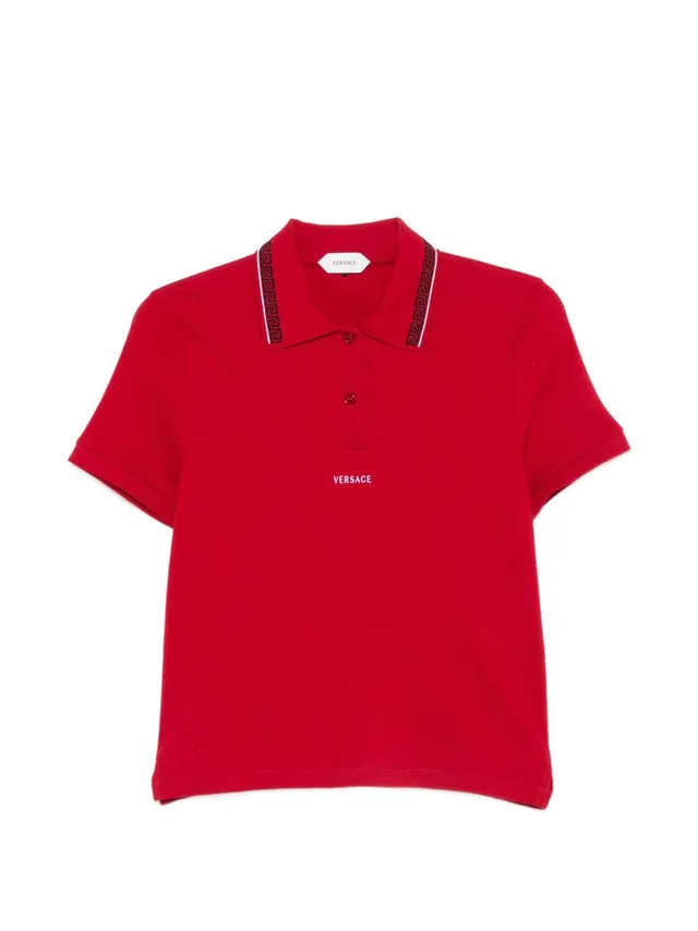 Versace 1025967 polo donna rossa