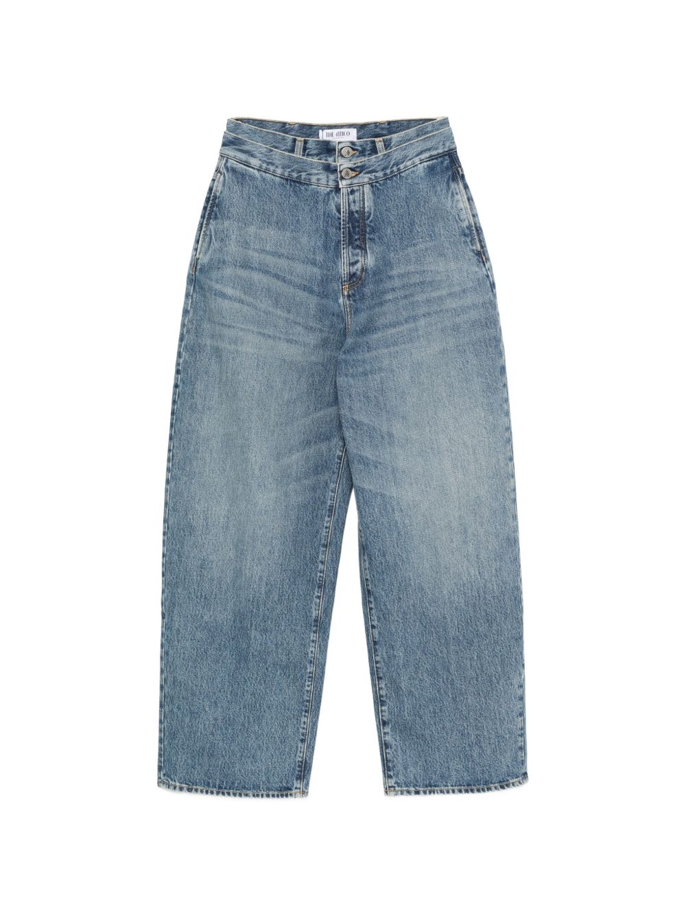 The Attico 261WCP00322 jeans donna blu gamba larga