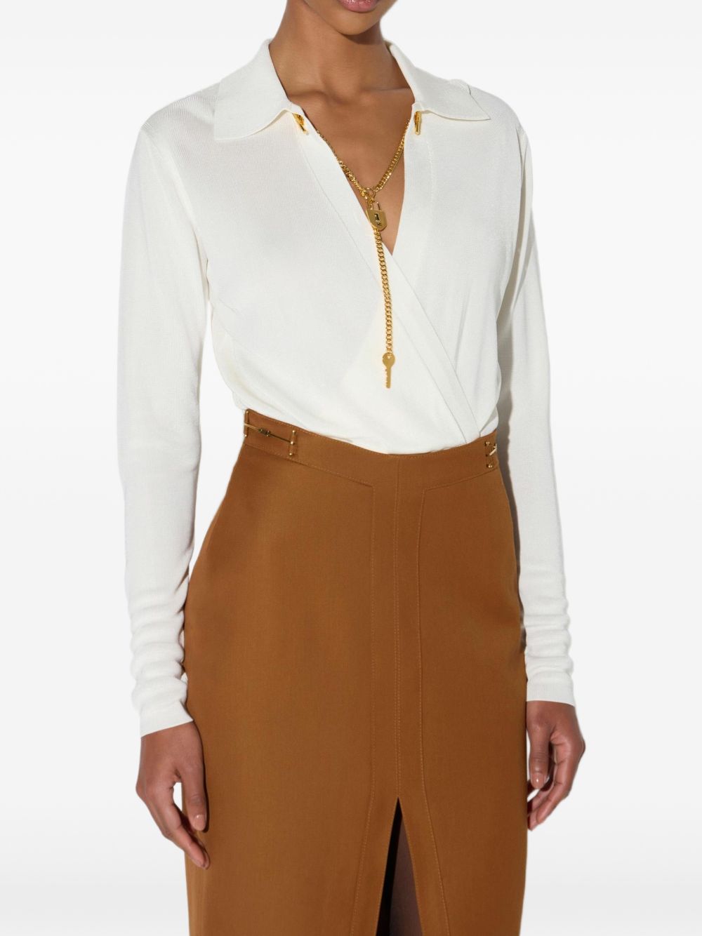 Elisabetta Franchi BK03S66E2 top donna burro