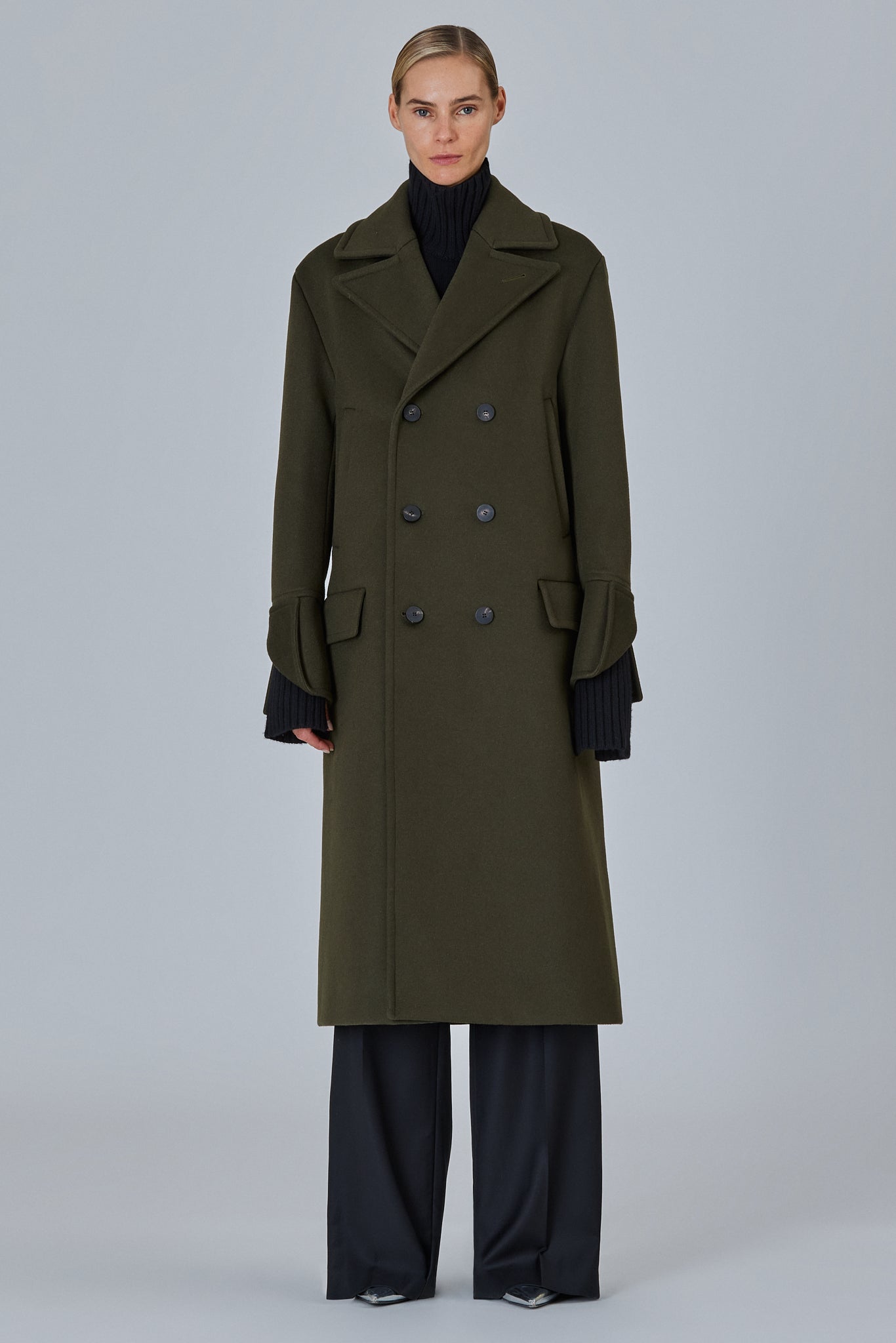 Sa Su Phi Peacoat Cappotto Doppiopetto Cashmere Taglia 38