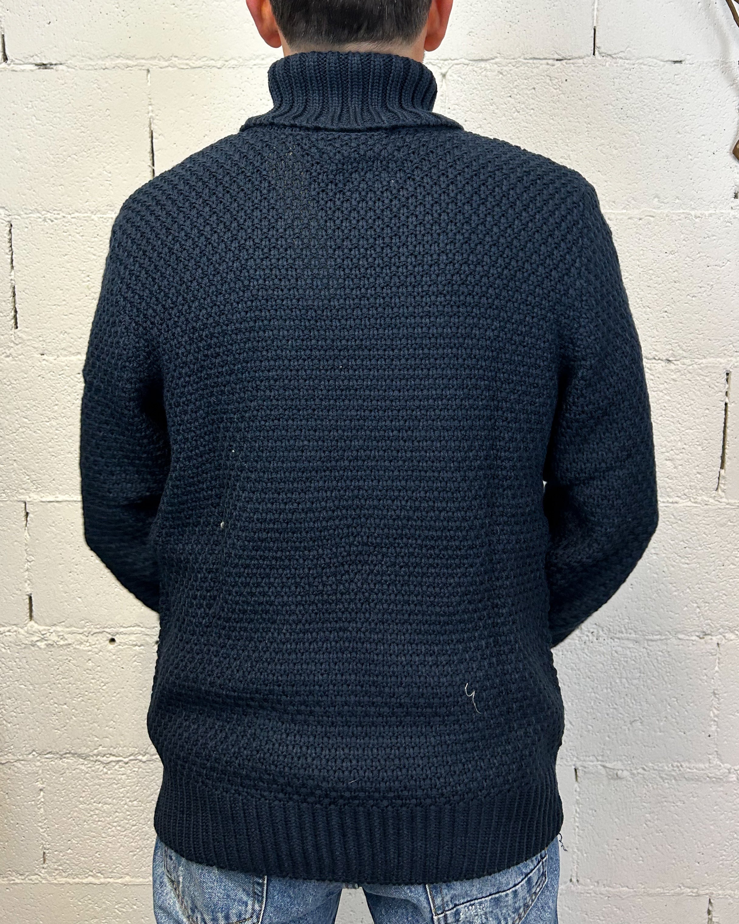 ONLYONE Gianni Lupo dolcevita blu navy a trecce