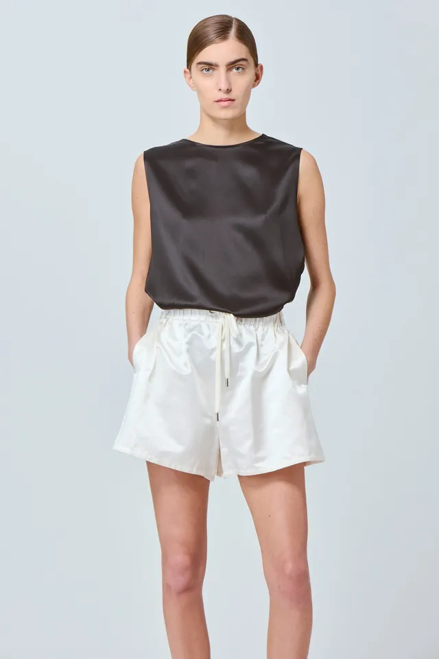 Sa Su Phi Valentina shorts seta duchesse avorio taglia 40