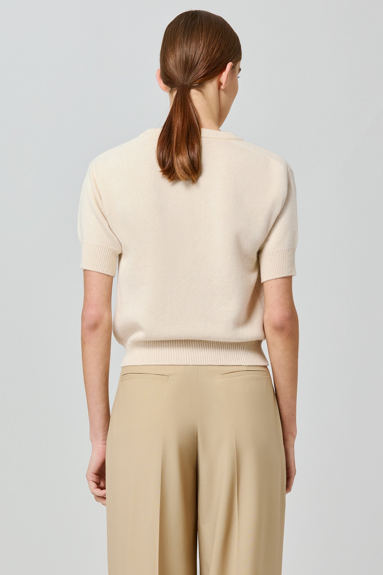 Sa Su Phi Maglione maniche corte cashmere giallo