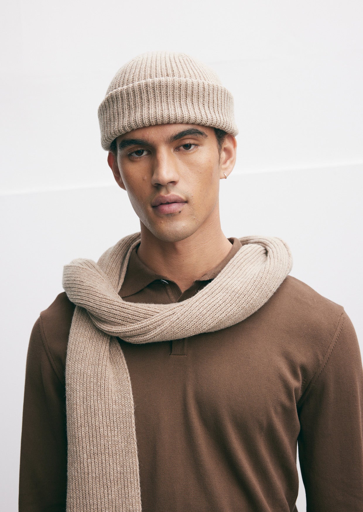 Goodpeople Xalfa sciarpa lana beige taglia unica