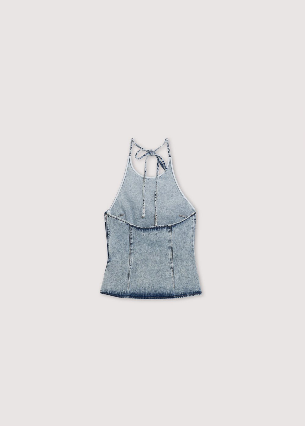 The New Society Chios top Bleach Denim cotone denim