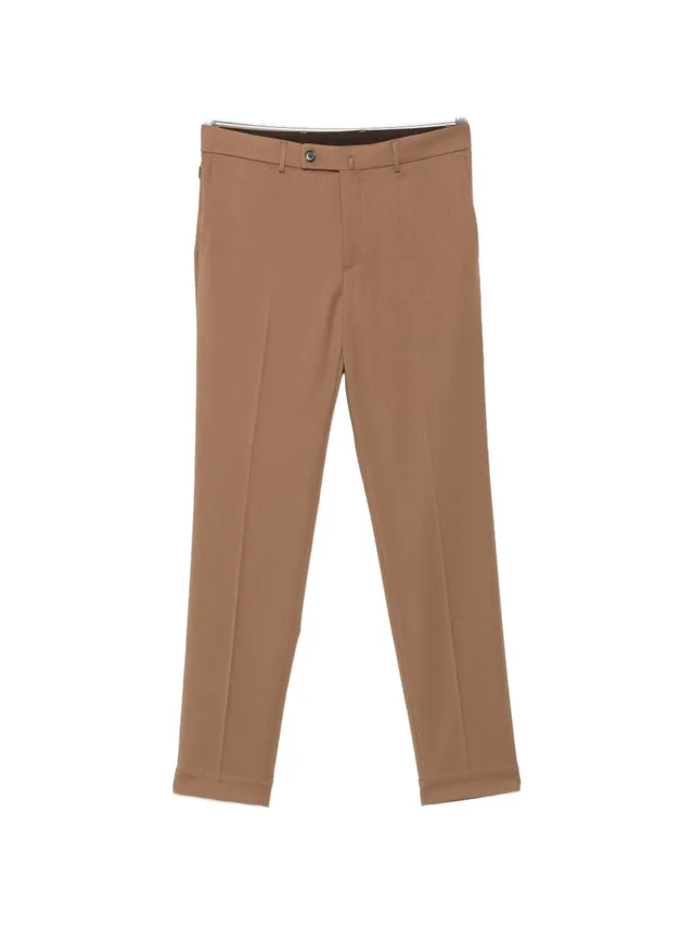 Incotex 1TS042 pantalone marrone uomo facile da lavare