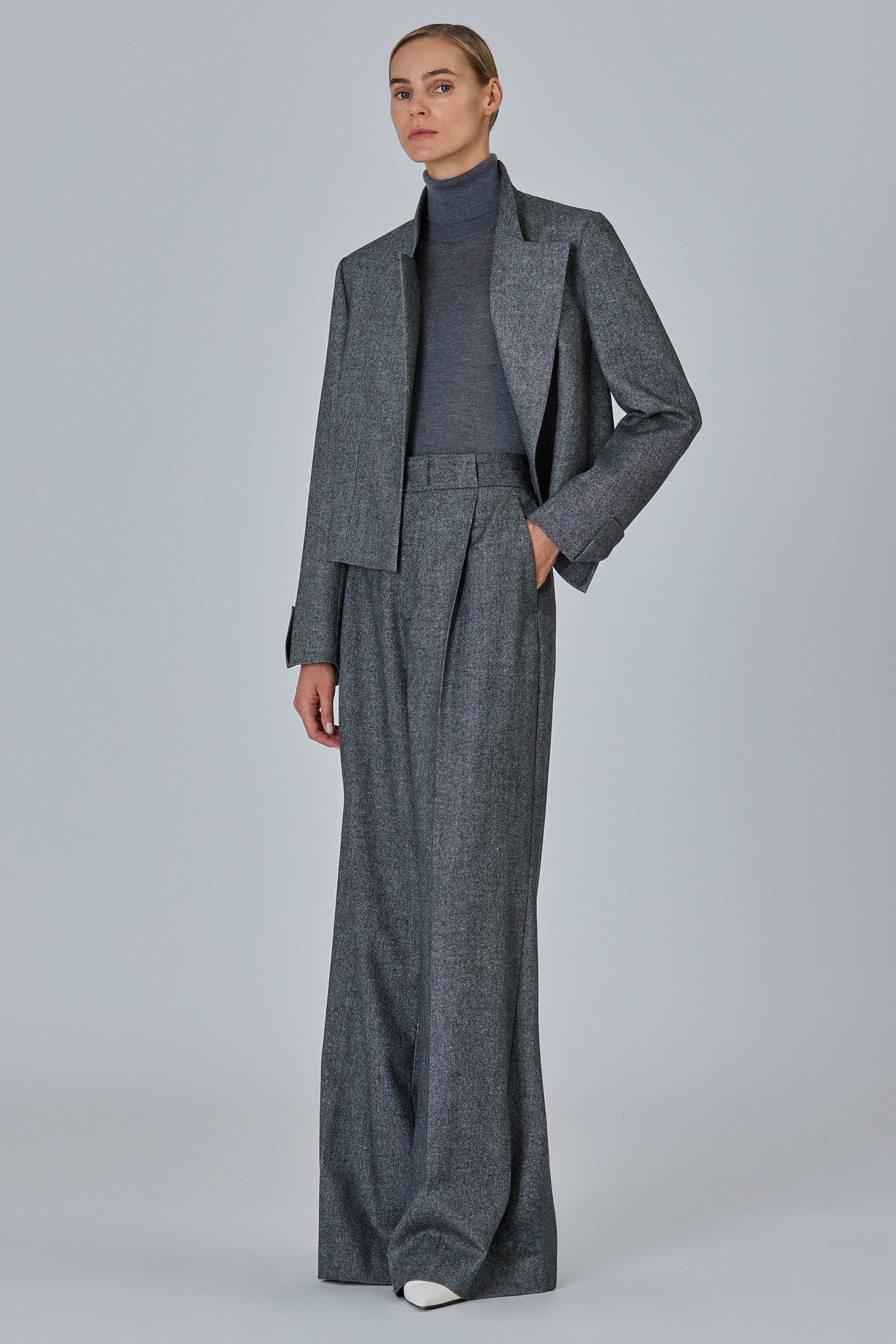 Sa Su Phi Bogart pantaloni flanella cashmere vita alta