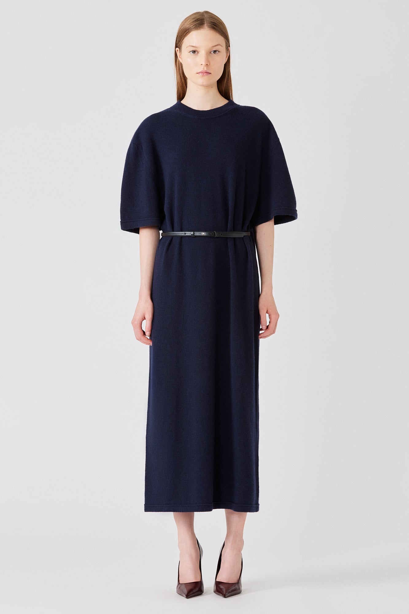 Sa Su Phi vestito maglia lungo in cashmere blu