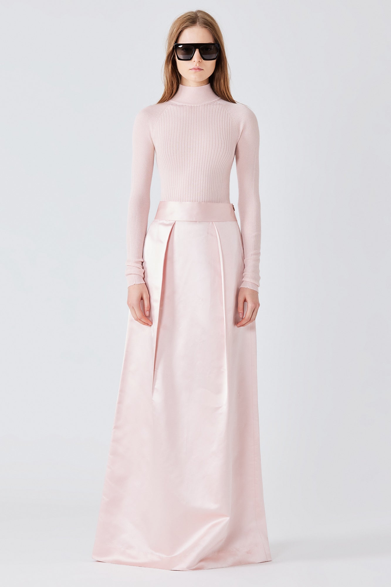 Sa Su Phi maglione lupetto coste cashmere rosa 38