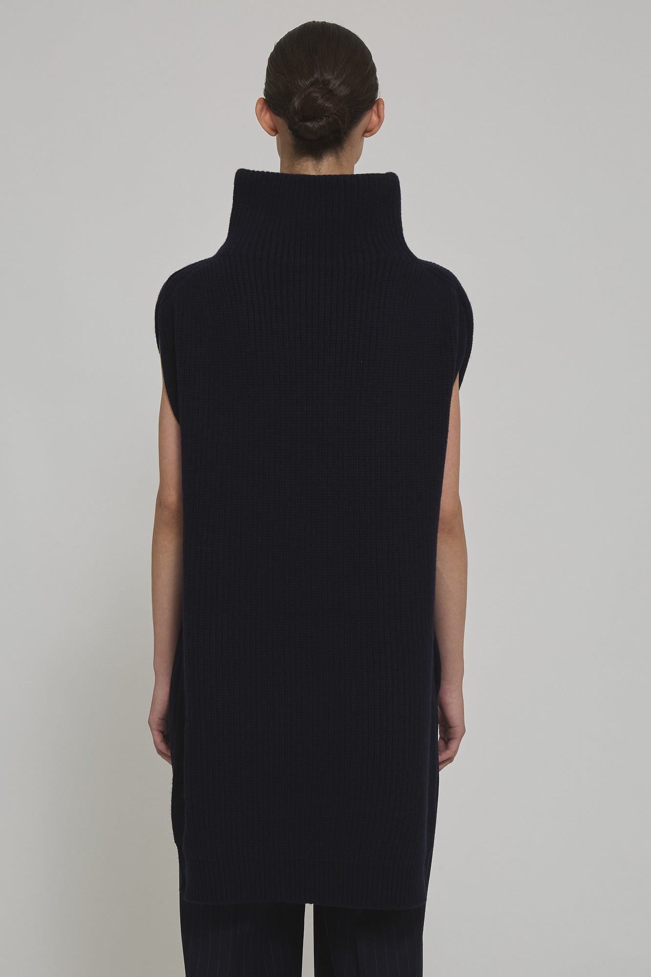 Sa Su Phi maglione smanicato blu in cashmere