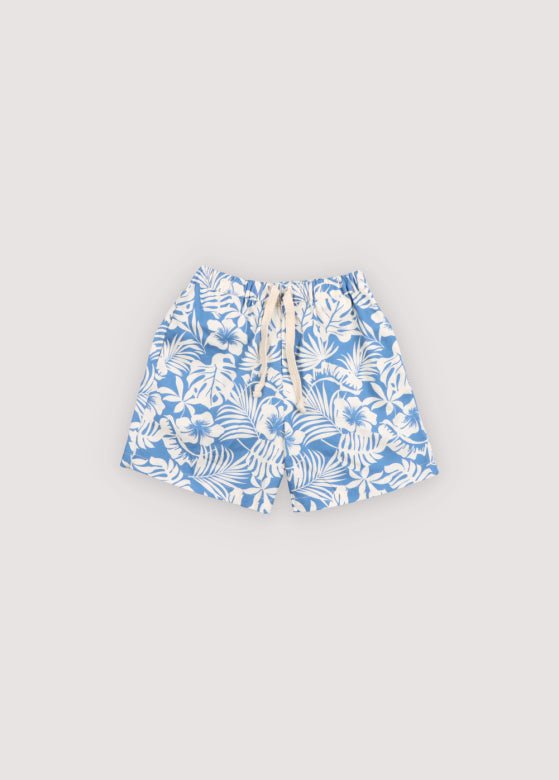 The New Society Garden Bermuda Bimbo Cotone Blu Floreale 6A