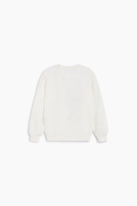 The New Society SmileyWorld felpa teen cotone bianca