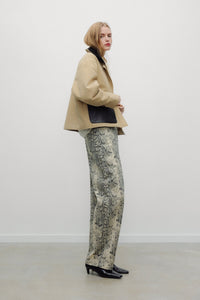 The New Society TNS Denim Pantalone Barrel Snake Cotone Bio