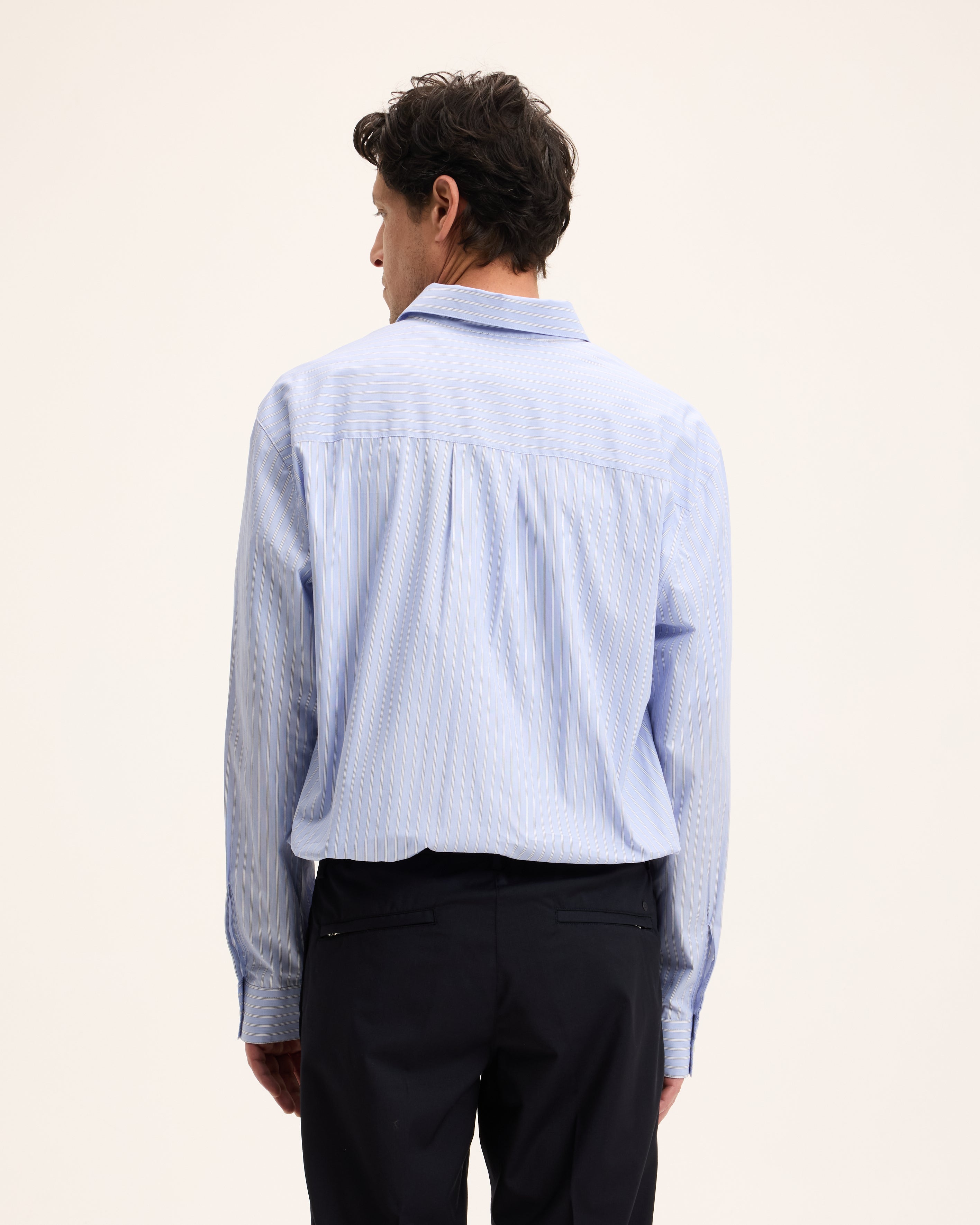 Goodpeople Sogood camicia righe azzurro cotone
