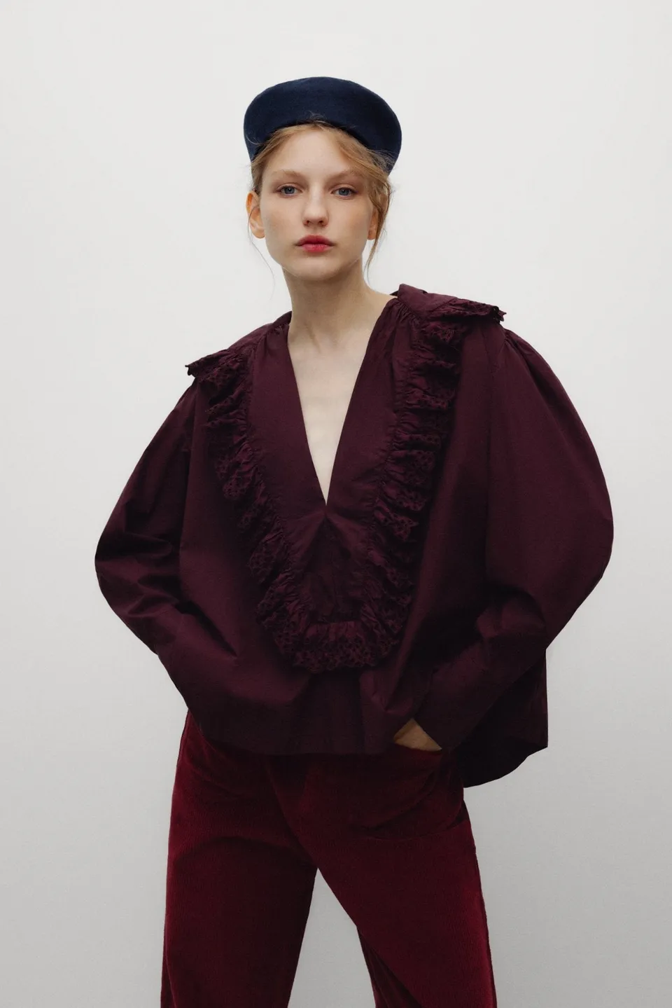 The New Society Vega camicia donna Winetasting cotone