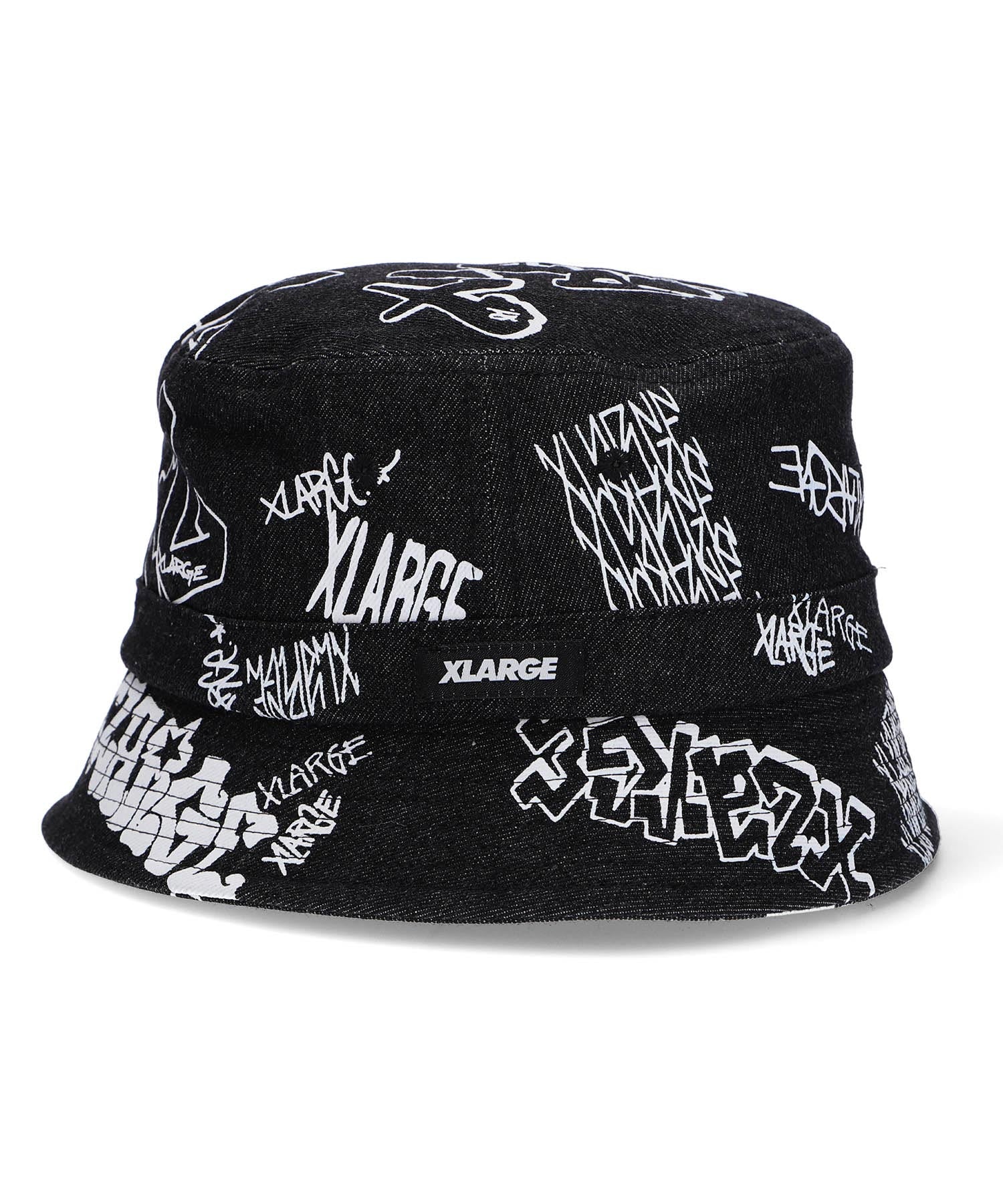 X-Large Graffiti Denim cappello indaco M cotone