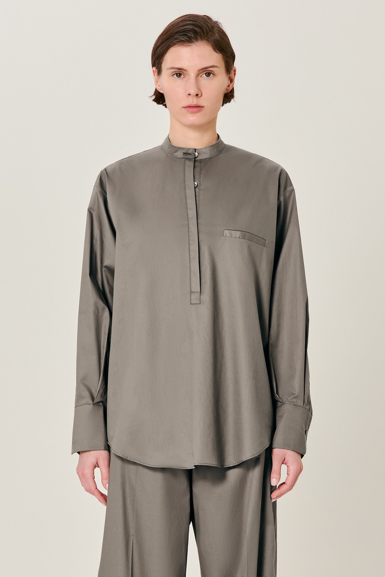 Sa Su Phi Baloon camicia in cotone fango taglia 38