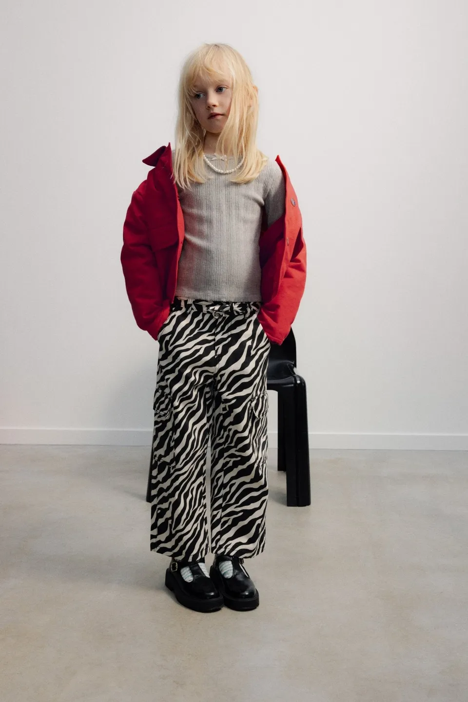 The New Society Dakota pantalone cargo zebra cotone
