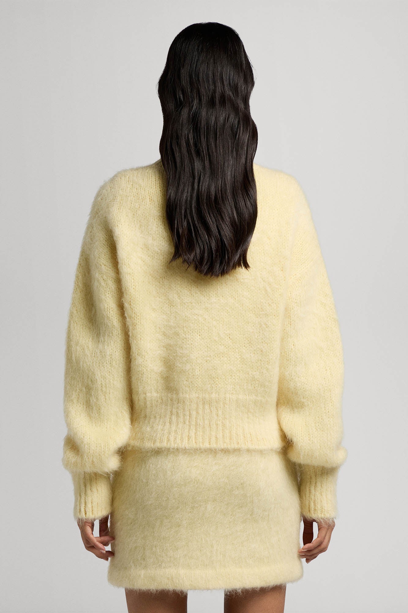 Sa Su Phi maglione cropped mohair giallo collo tondo