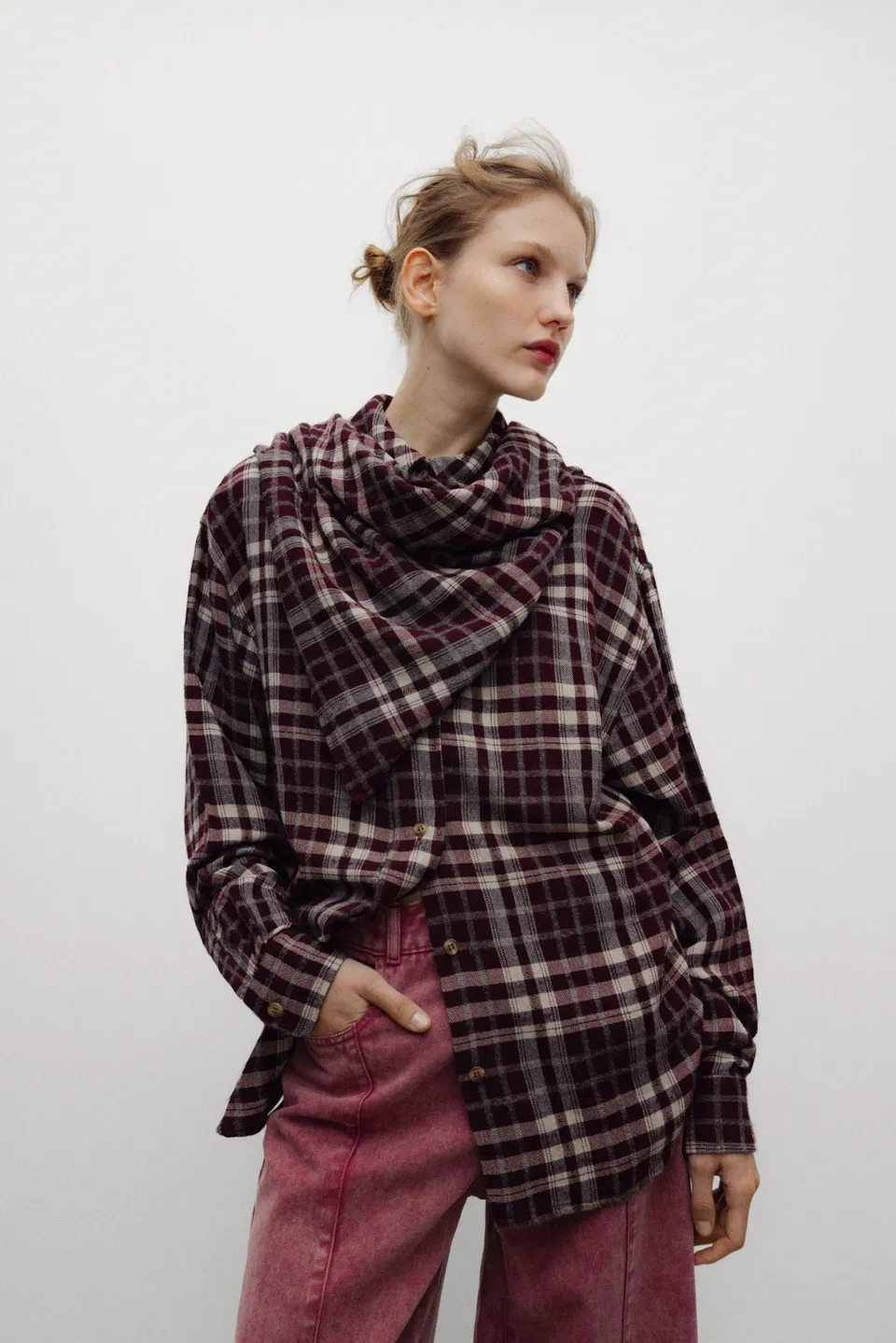 The New Society Ember Shirt camicia donna a quadri lana