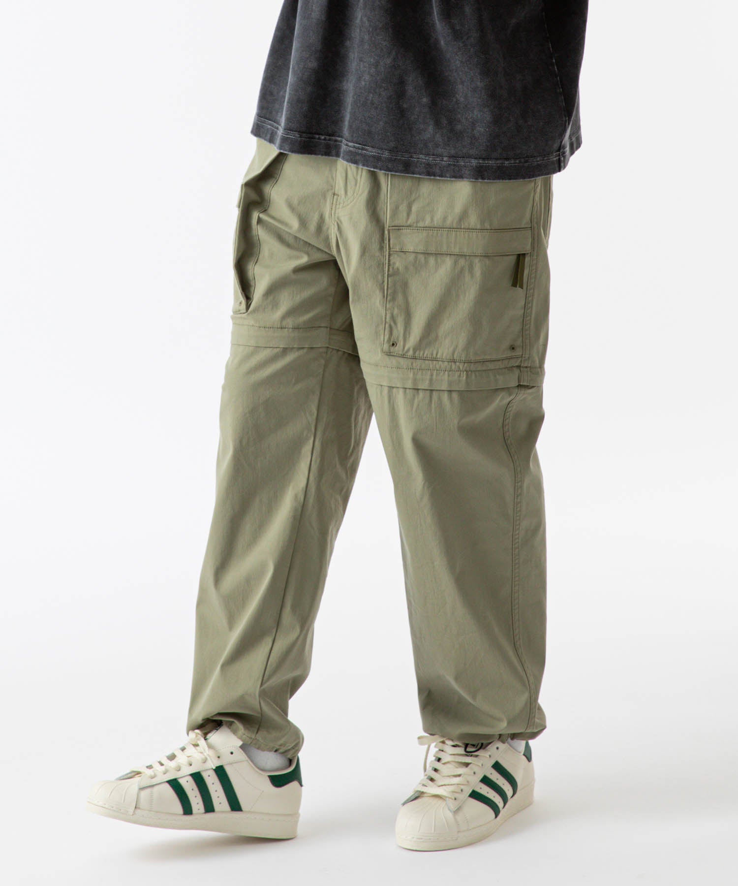 X-Large Convertible Bush pantaloni neri cotone