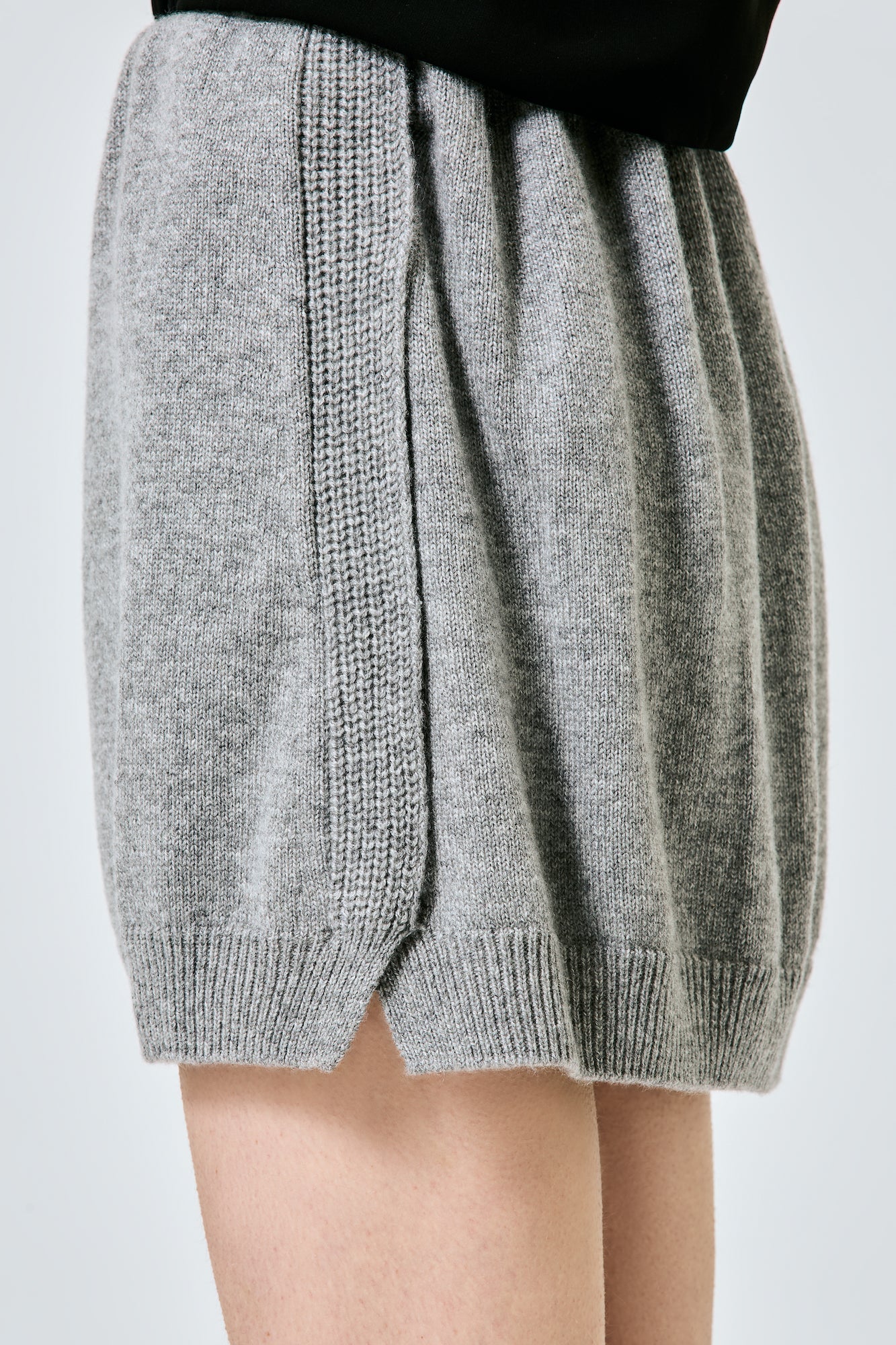 Sa Su Phi gonna top senza spalline cashmere grigio