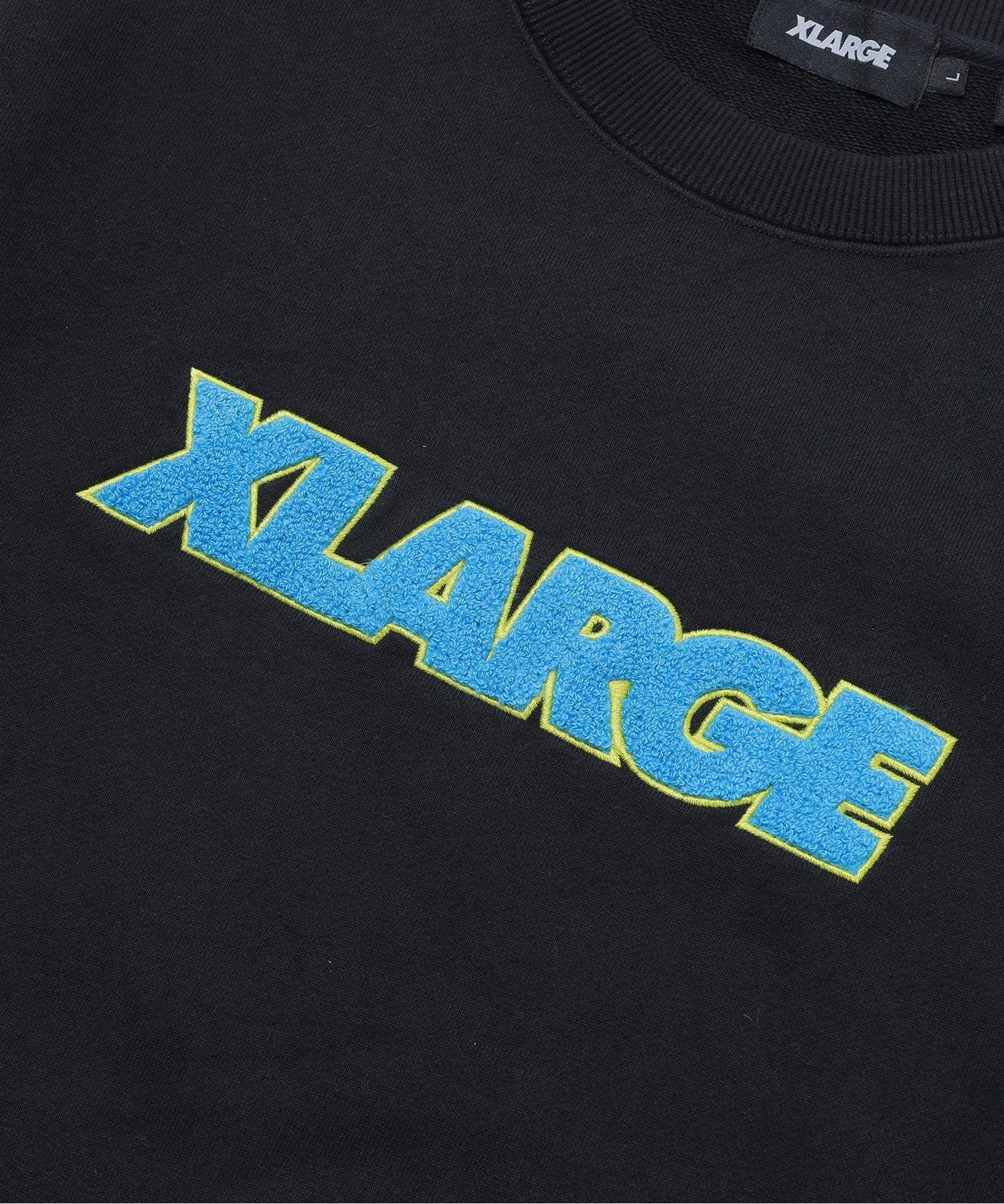 X-Large Standard Logo Colors felpa girocollo nera cotone