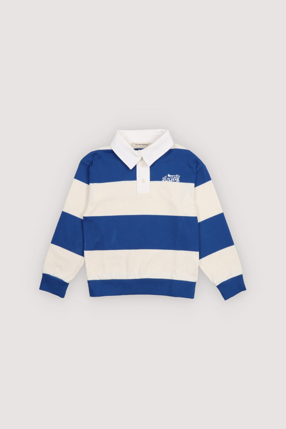 The New Society Brezo polo bambino righe blu cotone