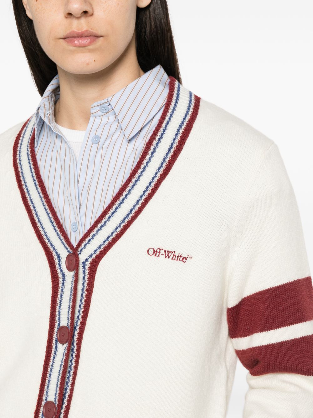 Off-White 2FE00530T Cardigan Donna Ivory