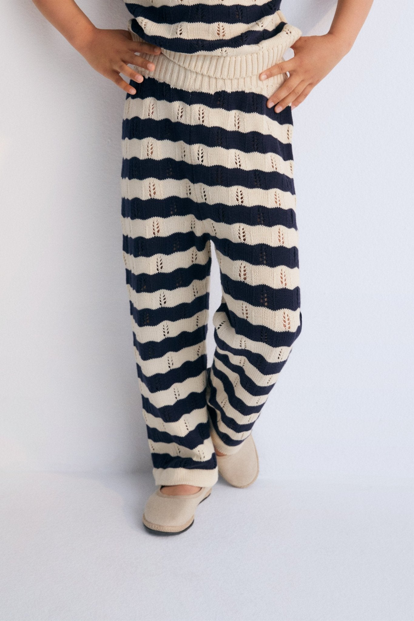 The New Society Marina Pant pantaloni blu navy cotone bio