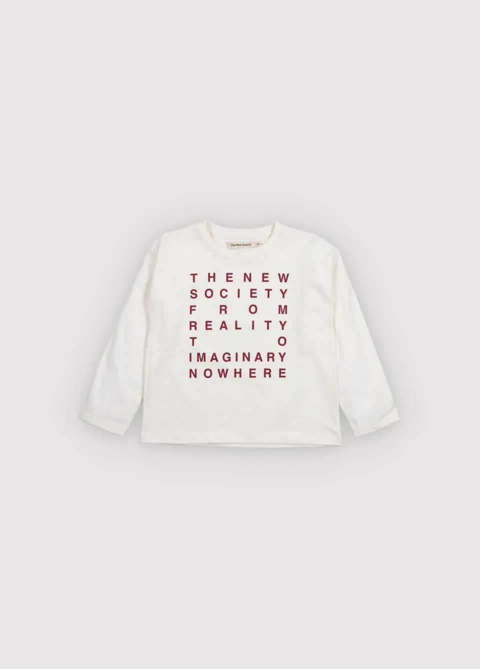 The New Society Oscar t-shirt bimbo bianca manica lunga