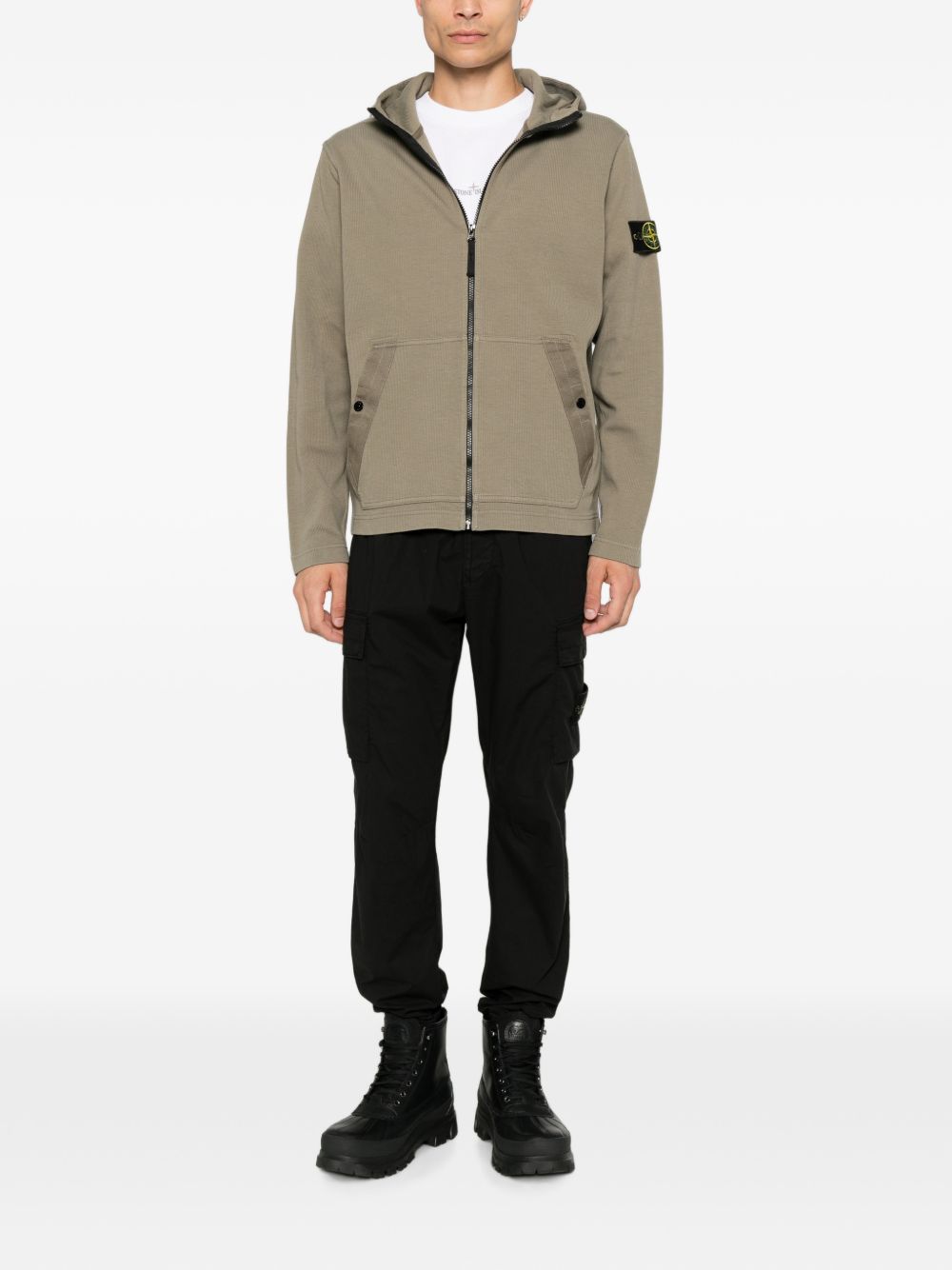 Stone Island L2S156100020 Felpa Verde Militare Uomo