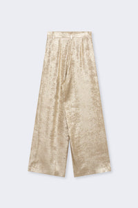 The New Society Saffron pantaloni donna oro gamba larga tasche