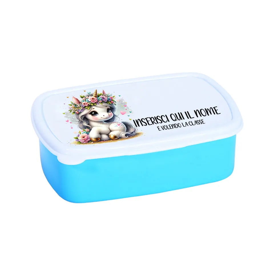 Mr. Gadgets Unicorno Azzurro porta merenda bambino resistente