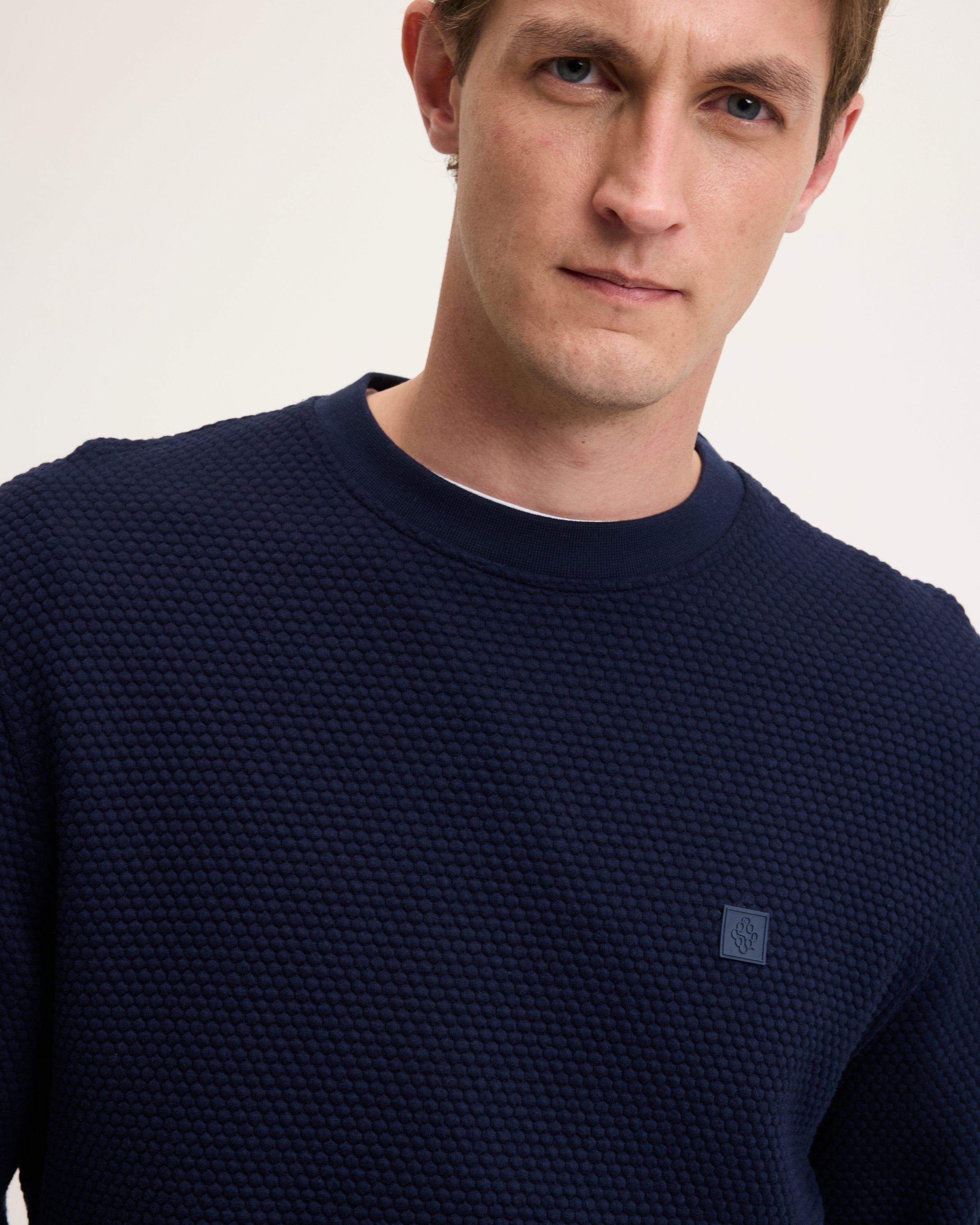 GOODPEOPLE Leroy maglione cotone patch navy