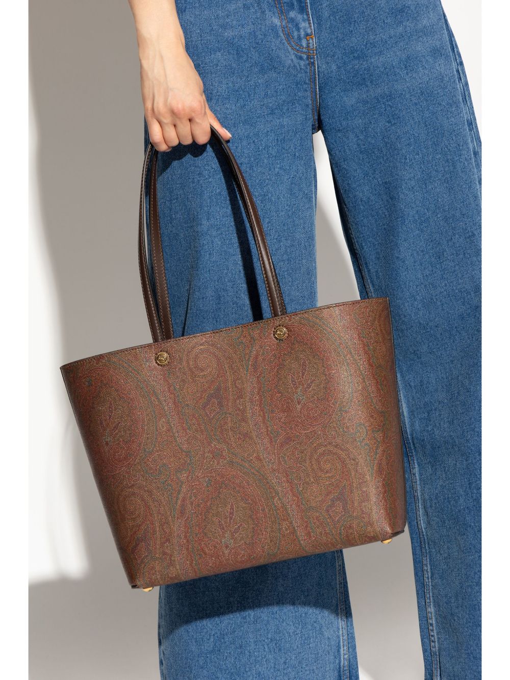 Etro WP1D0024 borsa a mano marrone made in Italy