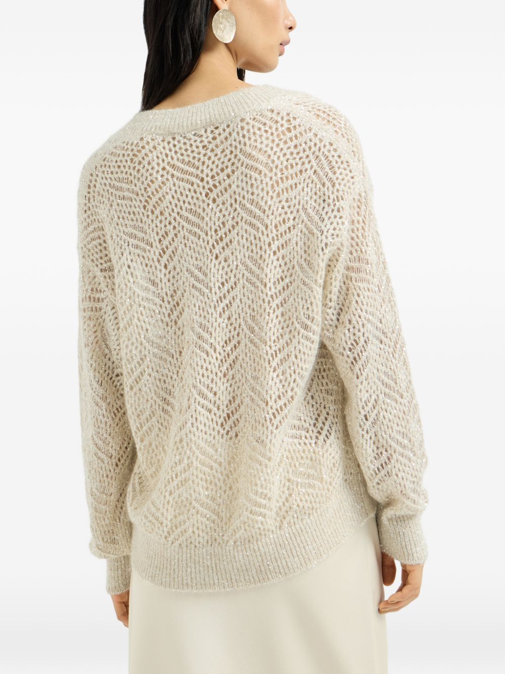 Brunello Cucinelli MRG562502 maglia donna avorio