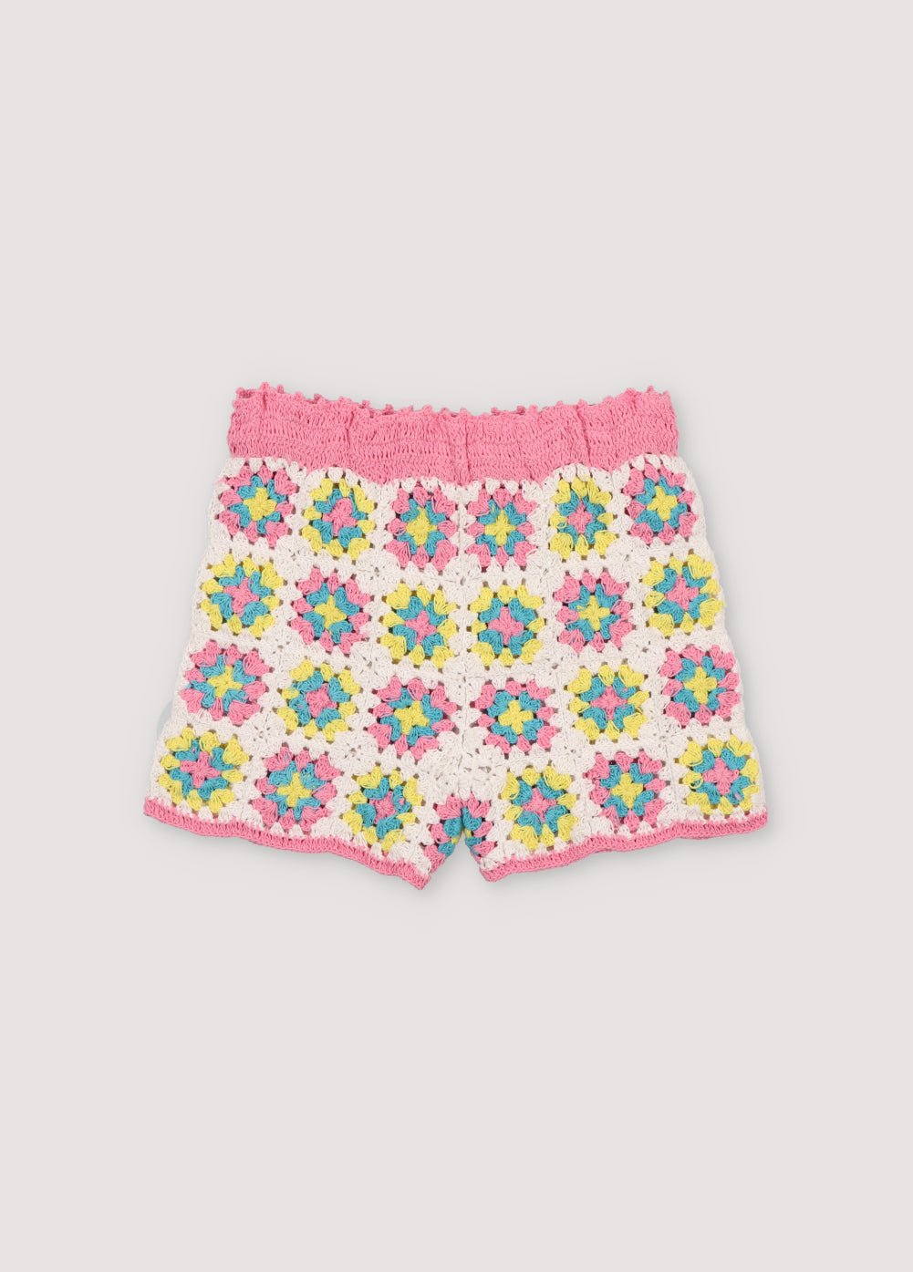 The New Society Nikaia Short pantaloncini bimba rosa uncinetto