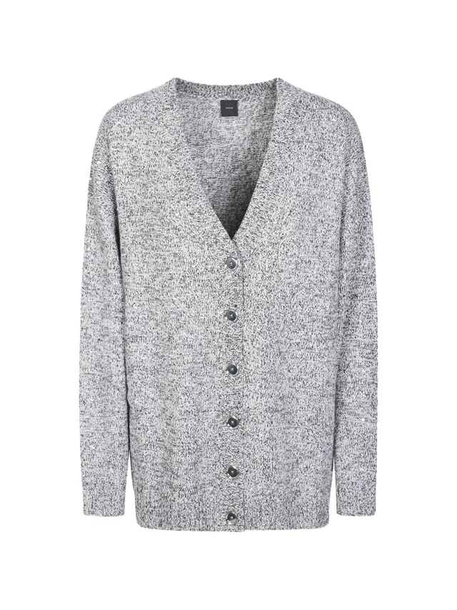 Pinko 105739 cardigan bianco grigio donna
