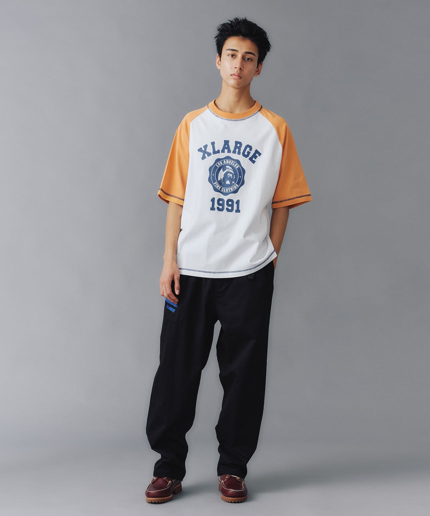 X-Large Color Scheme Stitch Raglan t-shirt cotone